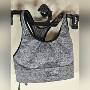 PINK Victoria's Secret Gray Mesh Sports Bra